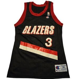 vintage Champion Portland Trail Blazers Damon Stoudamire #3 black jersey small